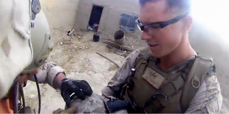 From the deadly Taliban bullet in the head, protected helmet (video)